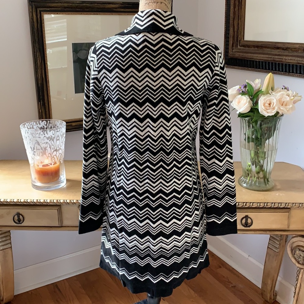 MISSONI New black white fall winter coat XS 2 4 - Picture 7 of 10